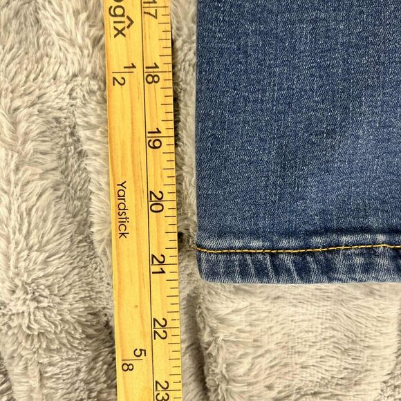 Denim & Co Womens Size 8 Blue Straight Leg Stretch Jeans Mid Rise Pocket Trim - Picture 7 of 8